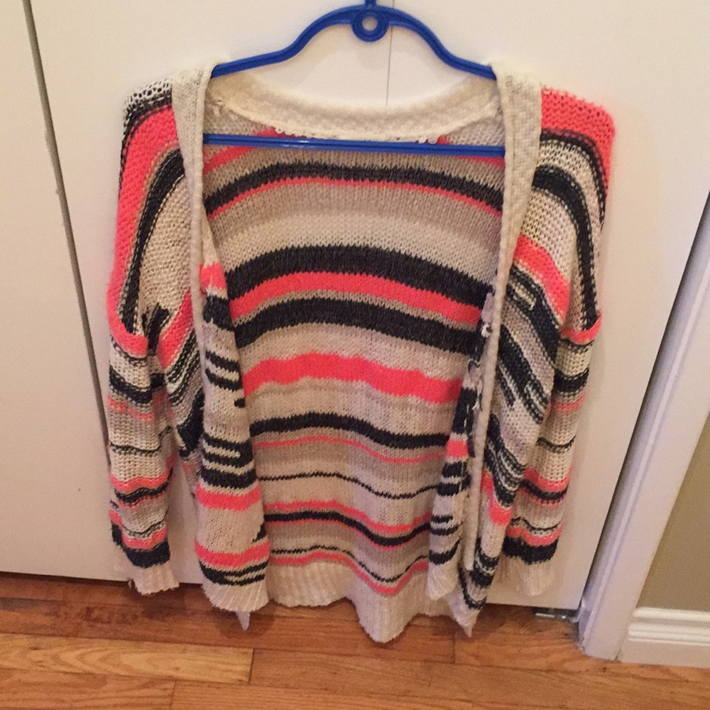 Colorful striped cardigan